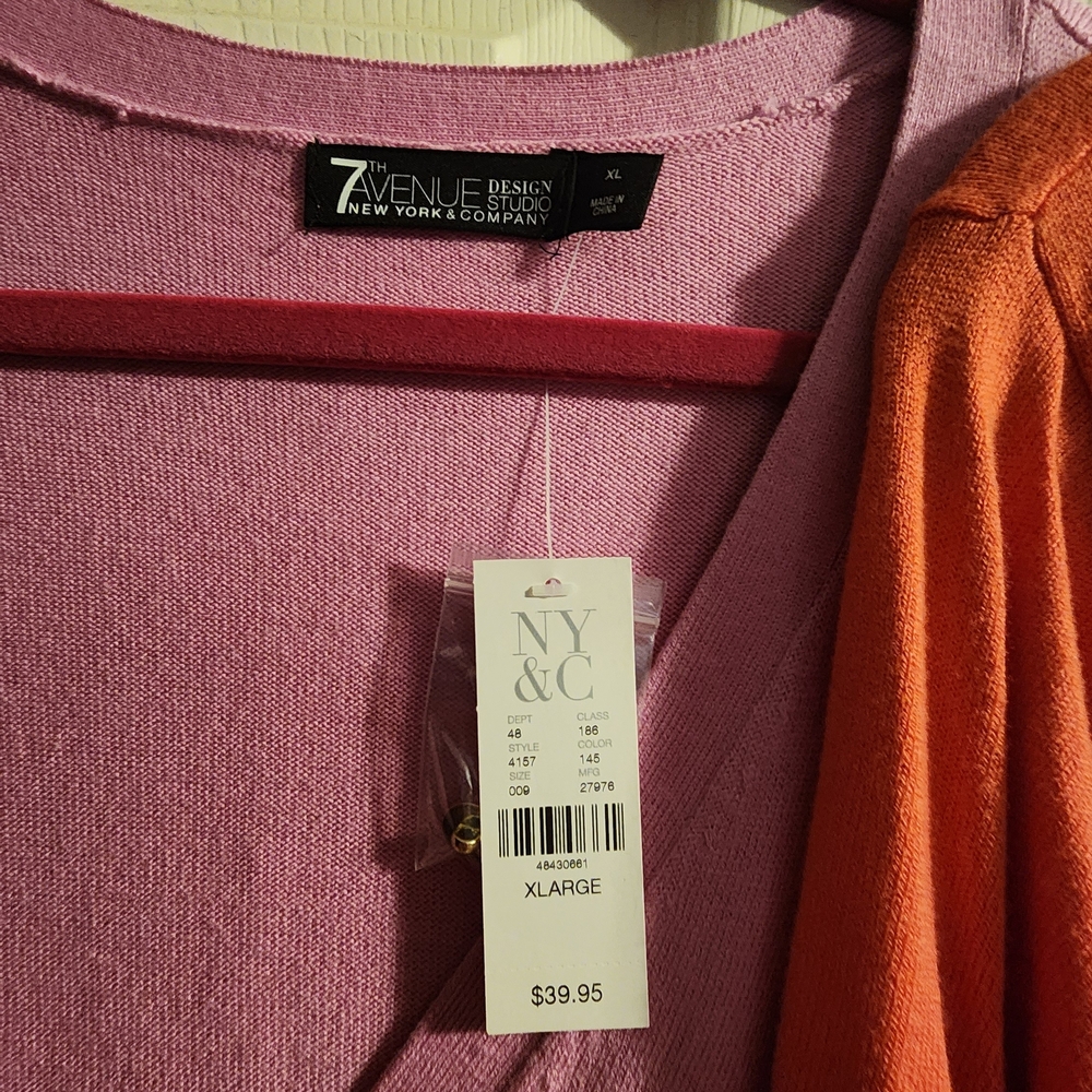 Ny And Co  Women Sweaters - Pink and Orange Cardigans - Picture 2 of 7